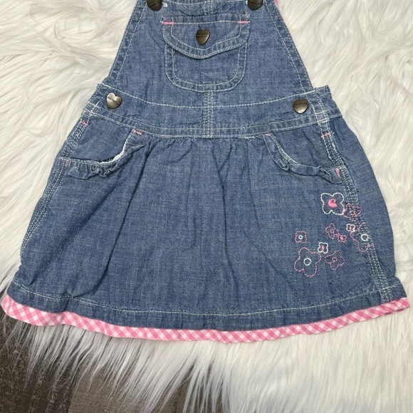 Carhartt Denim and Pink Gingham Overall size 6 month - Picture 4 of 9